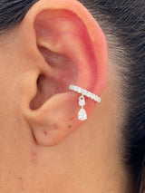 Diamond Cuff Earrings 0.4 ct White Gold