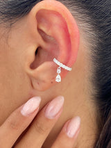Diamond Cuffs Earrings 0.40 ct TCW, White Gold