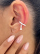 Diamond Cuffs Earrings 0.40 ct TCW, White Gold