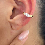 Diamond Cuff Single Earring 0.2 ct TCW, Yellow Gold