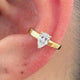 Diamond Cuff Earring 0.27 Carat Yellow Gold 14K