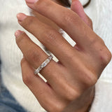 Diamond Half Eternity Ring 1.26 Carat White Gold 14K