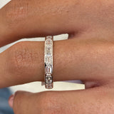 Diamond Half Eternity Ring 1.26 Carat White Gold 14K