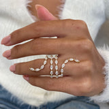 Diamond Wrap Ring 2.18 Carat Yellow Gold 14K