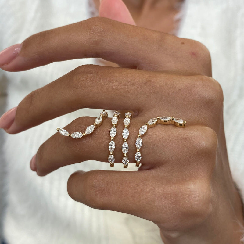Diamond Wrap Ring 2.18 Carat Yellow Gold 14K