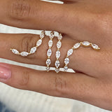 Diamond Wrap Ring 2.18 Carat Yellow Gold 14K