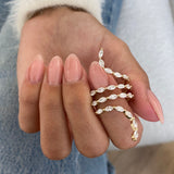 Diamond Wrap Ring 2.18 Carat Yellow Gold 14K