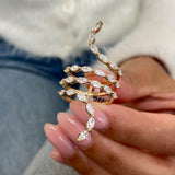 Diamond Wrap Ring 2.18 Carat Yellow Gold 14K