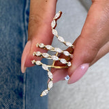 Diamond Wrap Ring 2.18 Carat Yellow Gold 14K