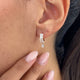 Diamond Dangle Earrings 1.49 Carat Rose Gold 14K