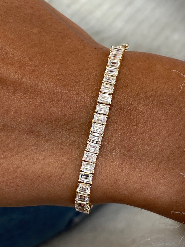 Diamond Chain Bracelet 2.65 Carat Yellow Gold 14K