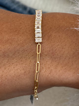 Diamond Chain Bracelet 2.65 Carat Yellow Gold 14K