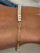 Diamond Chain Bracelet 2.65 Carat Yellow Gold 14K