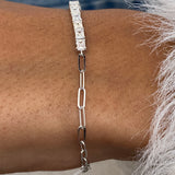 Diamond Chain Bracelet 1.80 Carat White Gold 14K