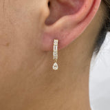 Diamond Dangle Earrings 1.3 ct Yellow Gold