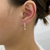 Diamond Dangle Earrings 1.3 ct Yellow Gold