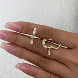 Diamond Dangle Earrings 1.3 ct Yellow Gold