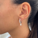Diamond Dangle Earrings 2.04 Carat White Gold 14K