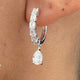Diamond Dangle Earrings 2.04 Carat White Gold 14K