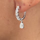 Diamond Dangle Earrings 2.04 Carat White Gold 14K