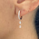 Diamond Dangle Earrings 0.57 Carat Rose Gold 14K