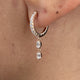 Diamond Dangle Earrings 0.57 Carat Rose Gold 14K