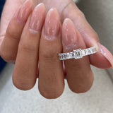 Diamond Half Eternity Ring 1.59 Carat White Gold 14K