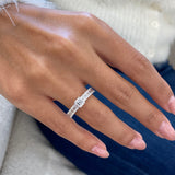 Diamond Half Eternity Ring 1.59 Carat White Gold 14K