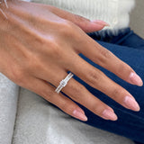 Diamond Half Eternity Ring 1.59 Carat White Gold 14K