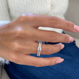 Diamond Half Eternity Ring 1.59 Carat White Gold 14K