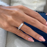 Diamond Half Eternity Ring 0.69 Carat White Gold 14K