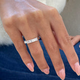 Diamond Half Eternity Ring 0.69 Carat White Gold 14K