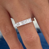 Diamond Half Eternity Ring 0.69 Carat White Gold 14K
