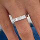 Diamond Half Eternity Ring 0.69 Carat White Gold 14K