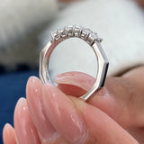 Diamond Half Eternity Ring 0.69 Carat White Gold 14K