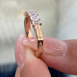 Diamond Wedding Band Fashion Ring 0.60 ct TCW, Rose Gold 14K