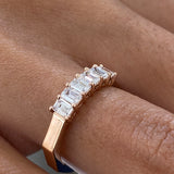 Diamond Wedding Band Fashion Ring 0.60 ct TCW, Rose Gold 14K