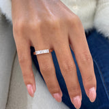 Diamond Wedding Band Fashion Ring 0.60 ct TCW, Rose Gold 14K