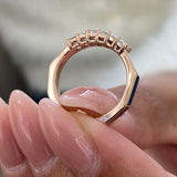 Diamond Wedding Band Fashion Ring 0.60 ct TCW, Rose Gold 14K