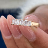 Diamond Wedding Band Fashion Ring 0.60 ct TCW, Rose Gold 14K