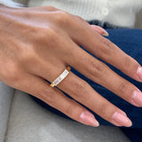 Diamond Wedding Band Fashion Ring 0.70 ct TCW, Yellow Gold 14K