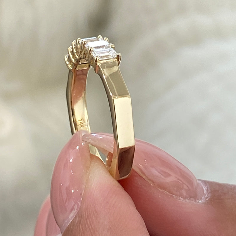 Diamond Wedding Band Fashion Ring 0.70 ct TCW, Yellow Gold 14K