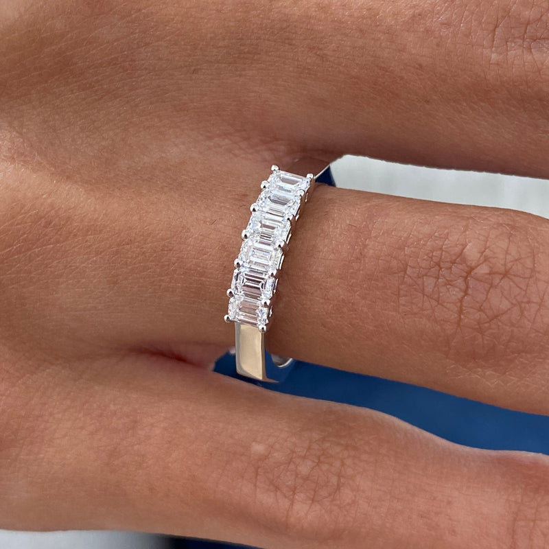 Diamond Stackable Ring 0.69 Carat White Gold 14K