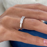 Diamond Stackable Ring 0.69 Carat White Gold 14K