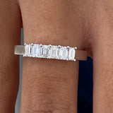 Diamond Stackable Ring 0.69 Carat White Gold 14K