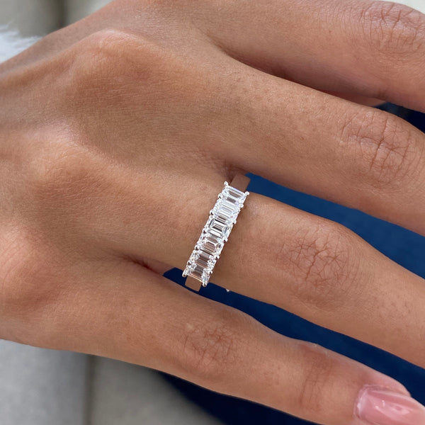 Diamond Stackable Ring 1.16 Carat White Gold 14K