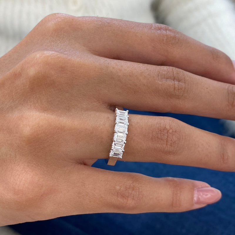 Diamond Stackable Ring 1.16 Carat White Gold 14K