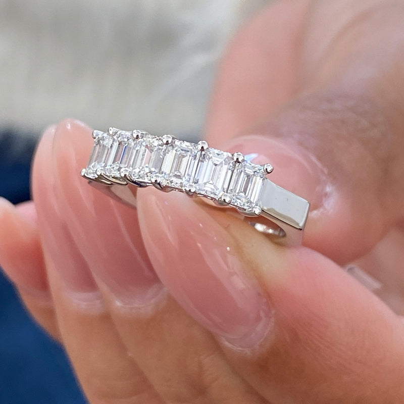 Diamond Stackable Ring 1.16 Carat White Gold 14K