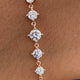 Diamond Chain Bracelet 1.79 Carat Rose Gold 14K