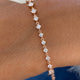 Diamond Chain Bracelet 1.79 Carat Rose Gold 14K